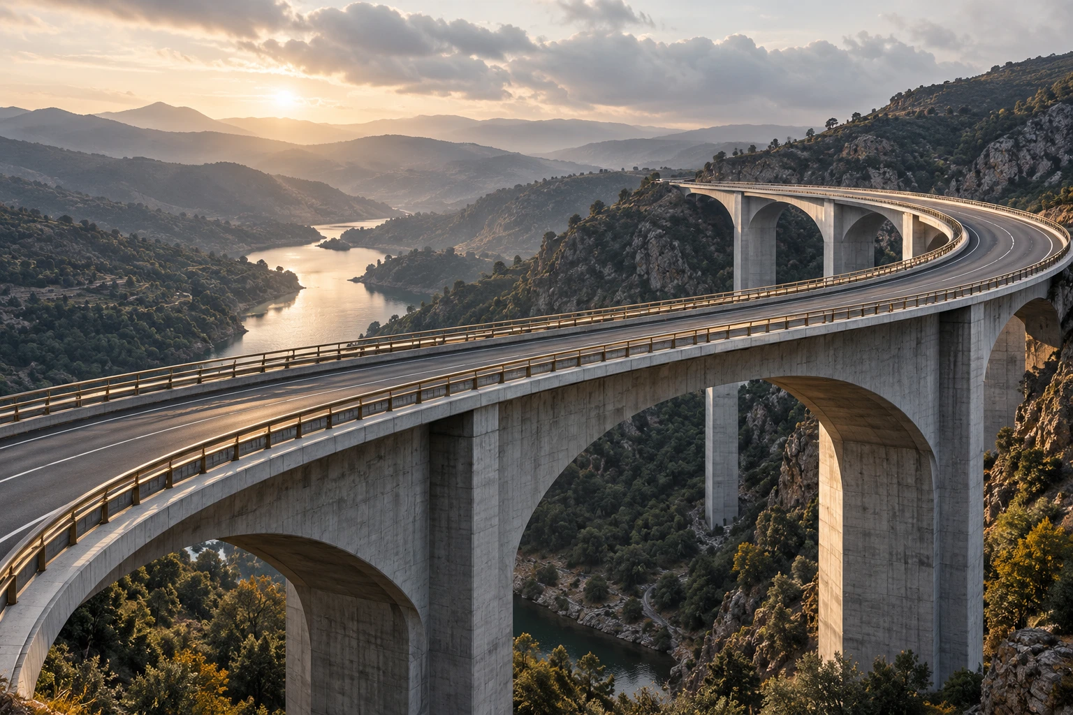 Imagem conceptual de autoestradas, vias rápidas e estradas